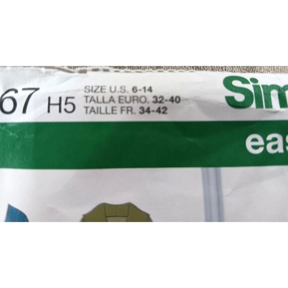 Simplicity 1067 EASY Wrap Jacket or Side Button Coat Pattern Size 6-14 - Picture 2 of 4